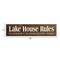 Lake House Rules Solid Wood Wall Sign Knotty Pine Lakeside Decoration